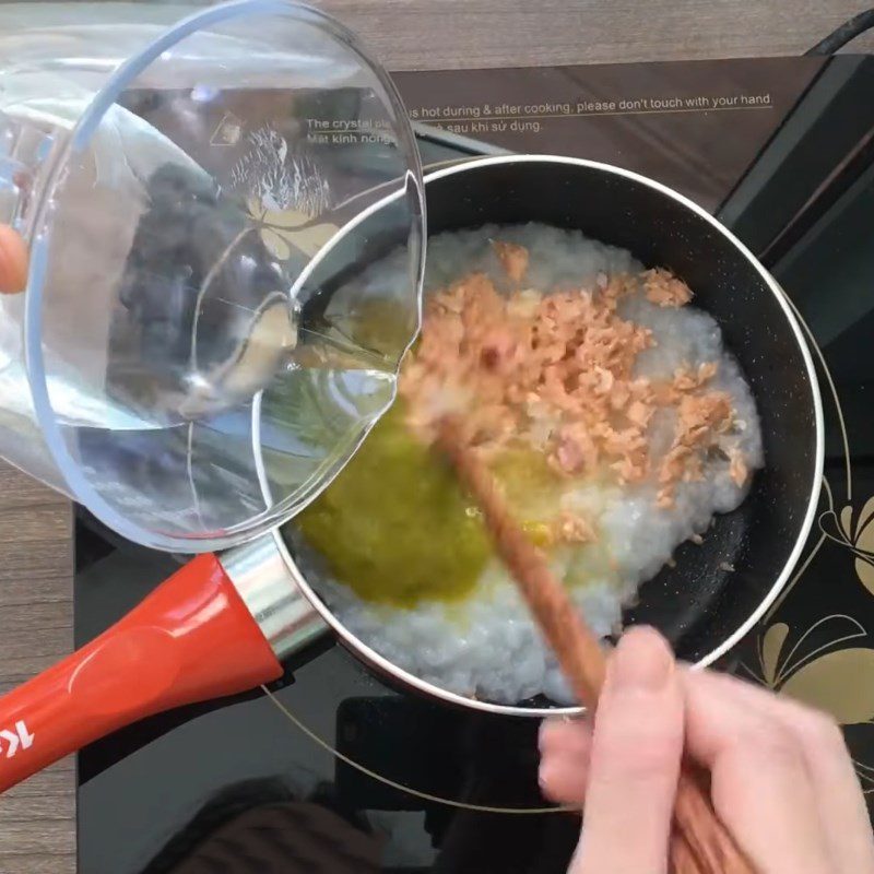 Step 5 Completion Salmon porridge using a slow cooker