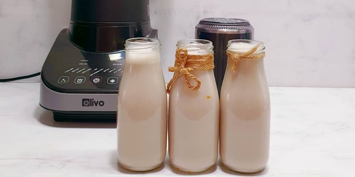 how to cook peanut milk mixed with cashew nuts using a milk maker 18395