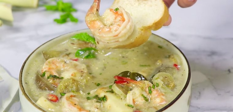 how to make 2 dishes green curry and shrimp green curry 02582
