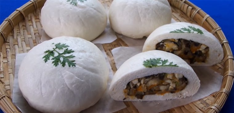 how to make delicious simple baked bun with fragrant filling 02119