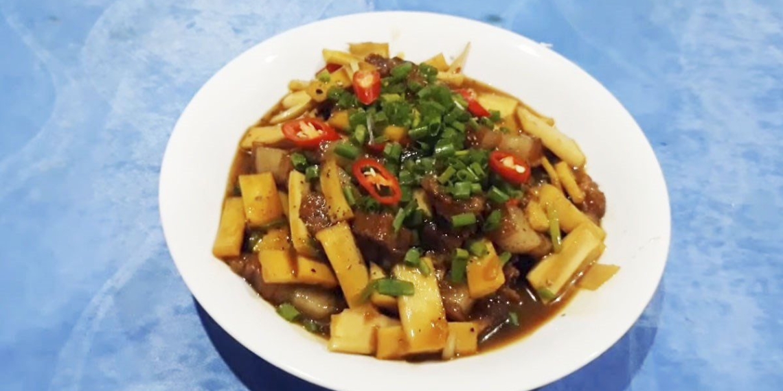 how to make dry coconut pork dish delicious simple 08098
