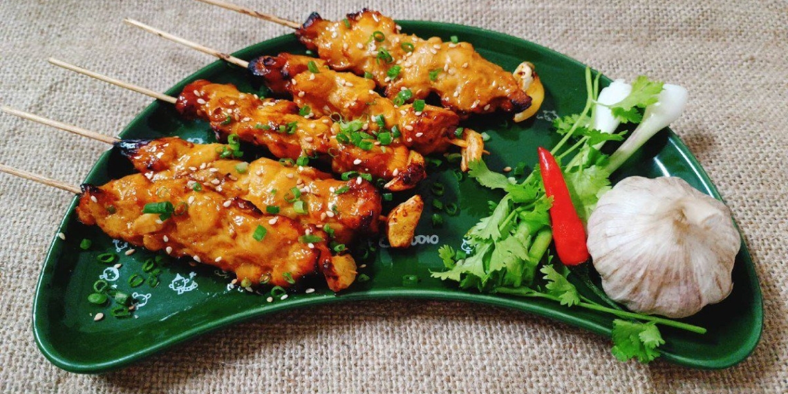 how to make grilled chicken skewers at night with an oil free fryer delicious 17524