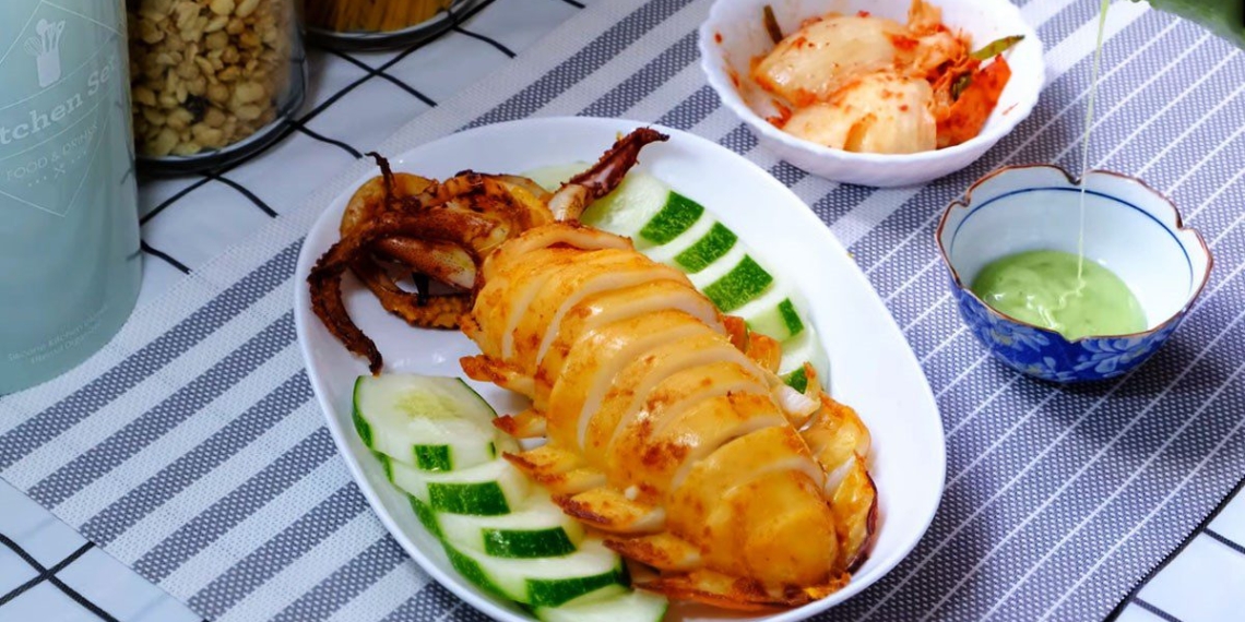 how to make salted pepper grilled squid in an air fryer delicious 14615