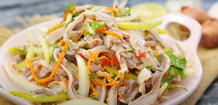 how to make salted pork belly with vegetable salad recipe 02661