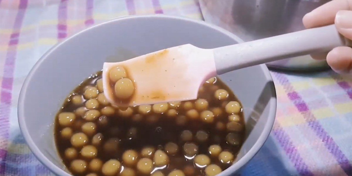 how to make tapioca pearl with rice flour drink boba tea delicious simple 14288