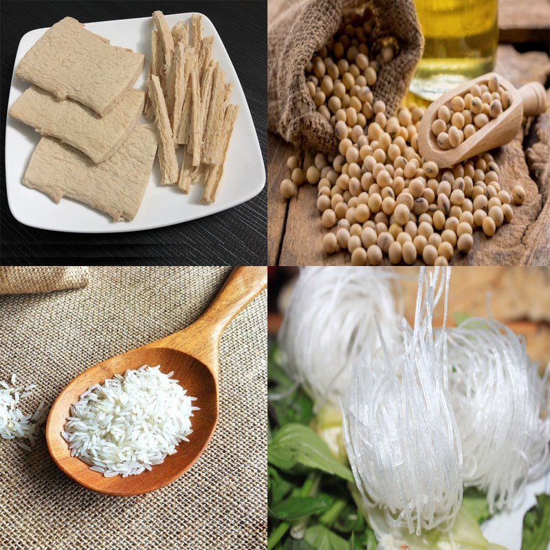 Ingredients for Vegetarian Broken Rice Dish