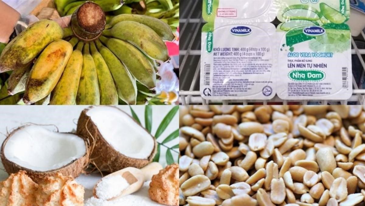 Ingredients for banana ice cream dish