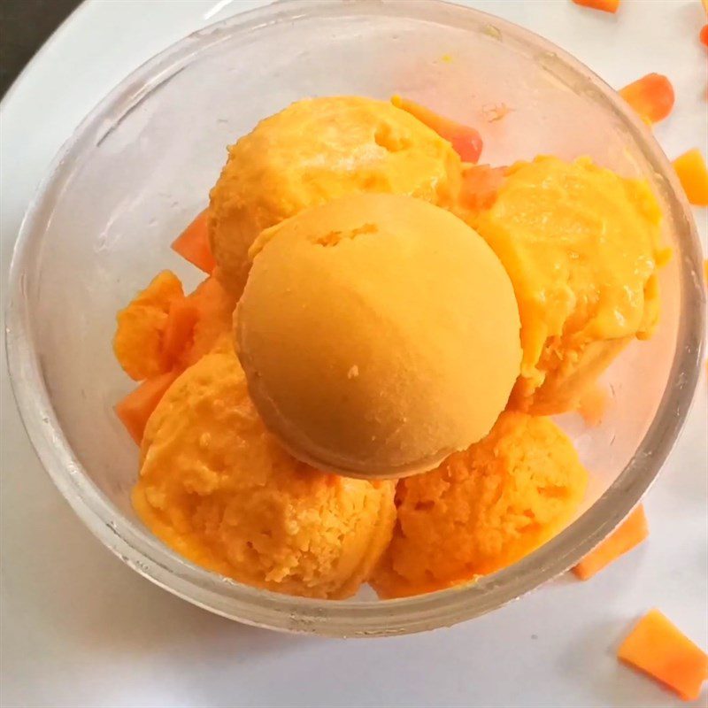 Step 4 Final Product Papaya Ice Cream