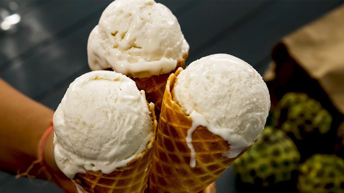 Custard apple ice cream