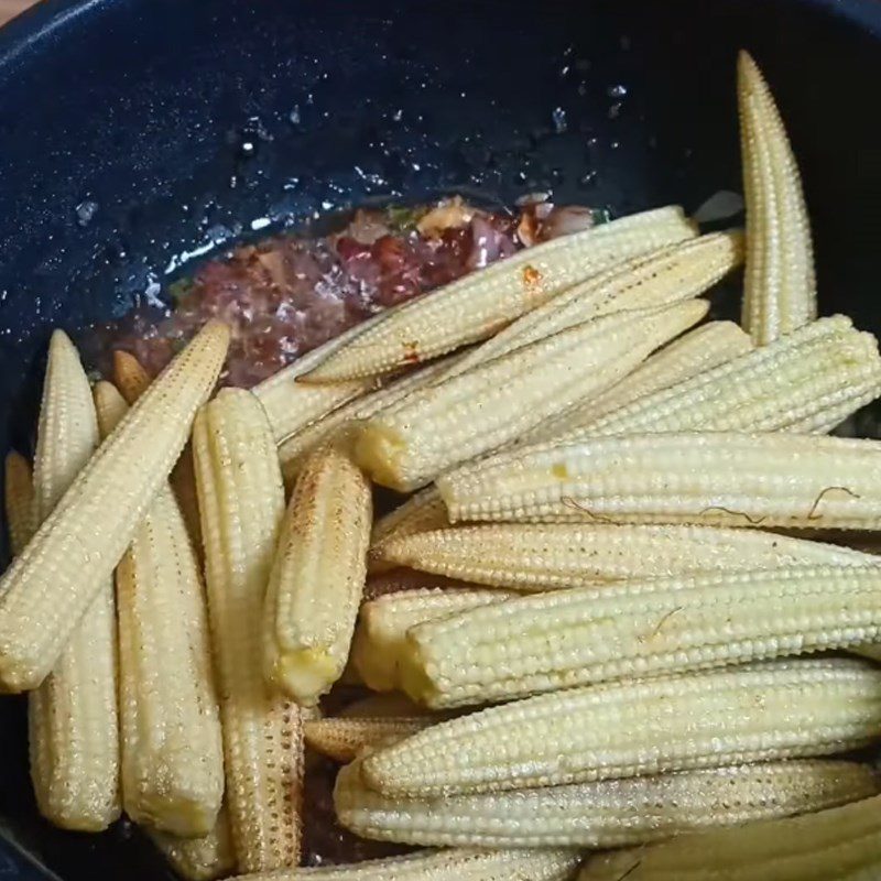 Step 4 Braised Corn Young Corn with Pepper