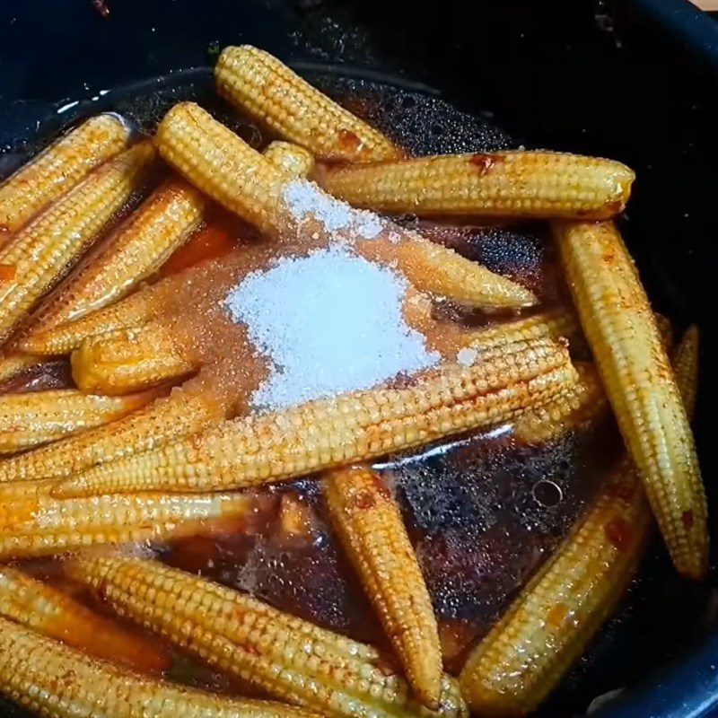 Step 4 Braised Corn Young Corn with Pepper