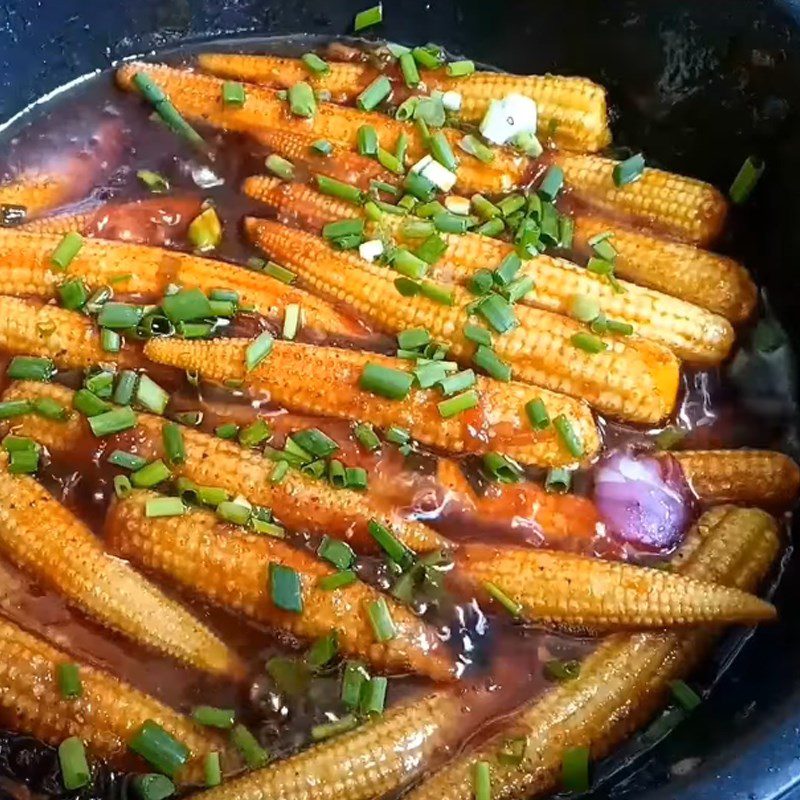 Step 4 Braised Corn Young Corn with Pepper