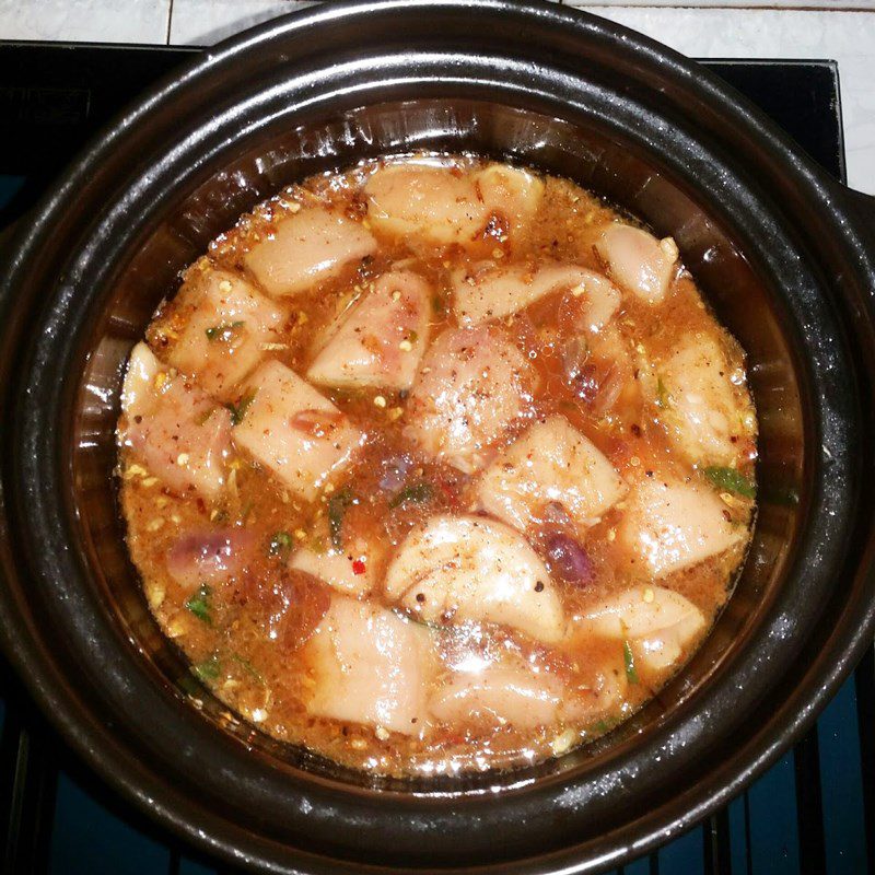 Step 3 Stew the fish Tuna roe stew