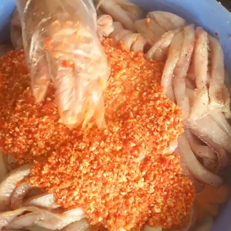 Step 2 Marinate the fish with dry spices Dried red tilapia
