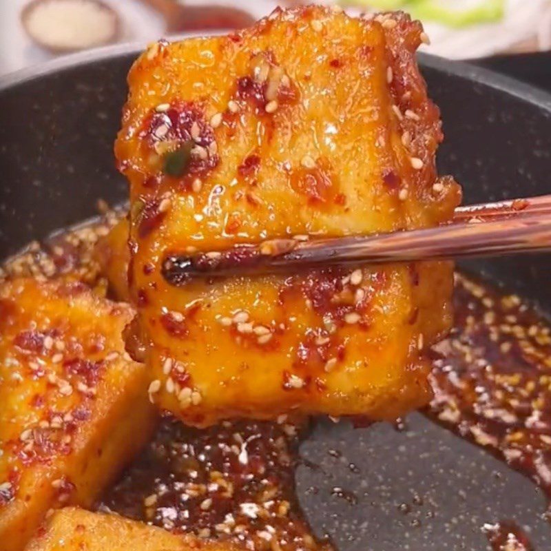 Step 5 Braised tofu with soy sauce (Recipe shared by Tiktok Vegetarian Kitchen XANH)