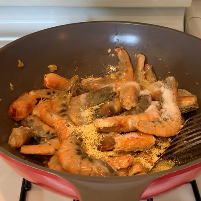 Step 2 Sautéed Shrimp Shrimp in coconut water with pepper