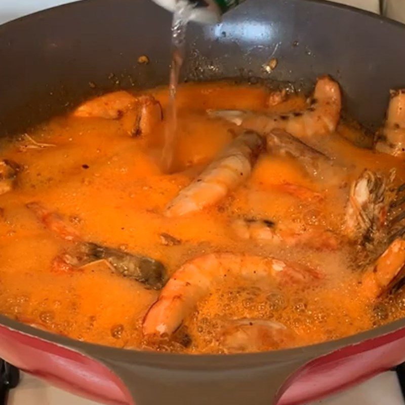 Step 2 Sautéed Shrimp Shrimp in coconut water with pepper