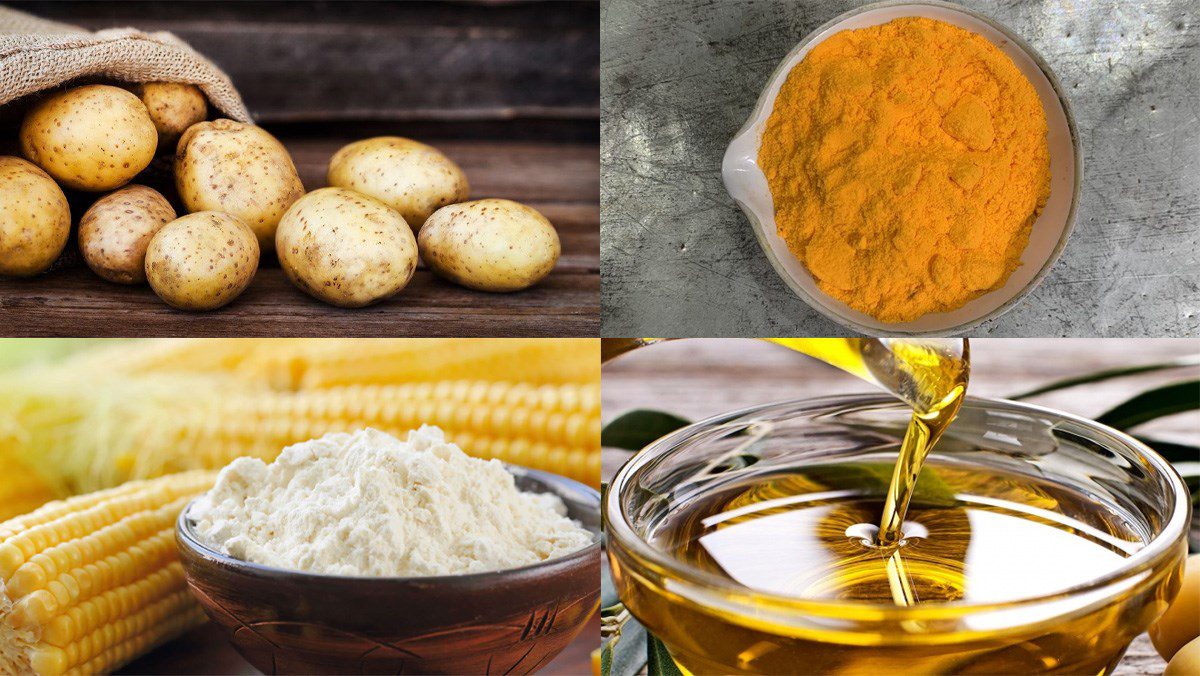 Ingredients for cheese seasoned potatoes