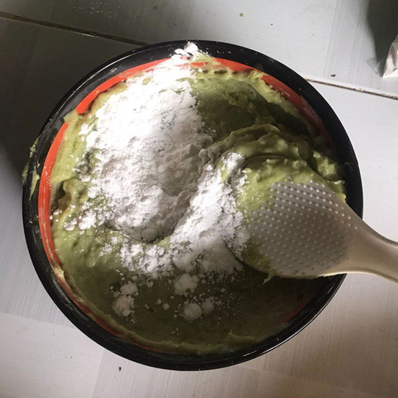 Step 2 Mixing the batter for Chè Bánh Lọt with Coconut Milk