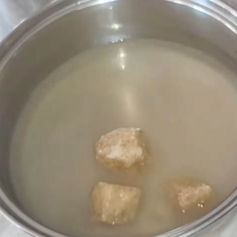 Step 1 Stir the jelly mixture Mango flan jelly