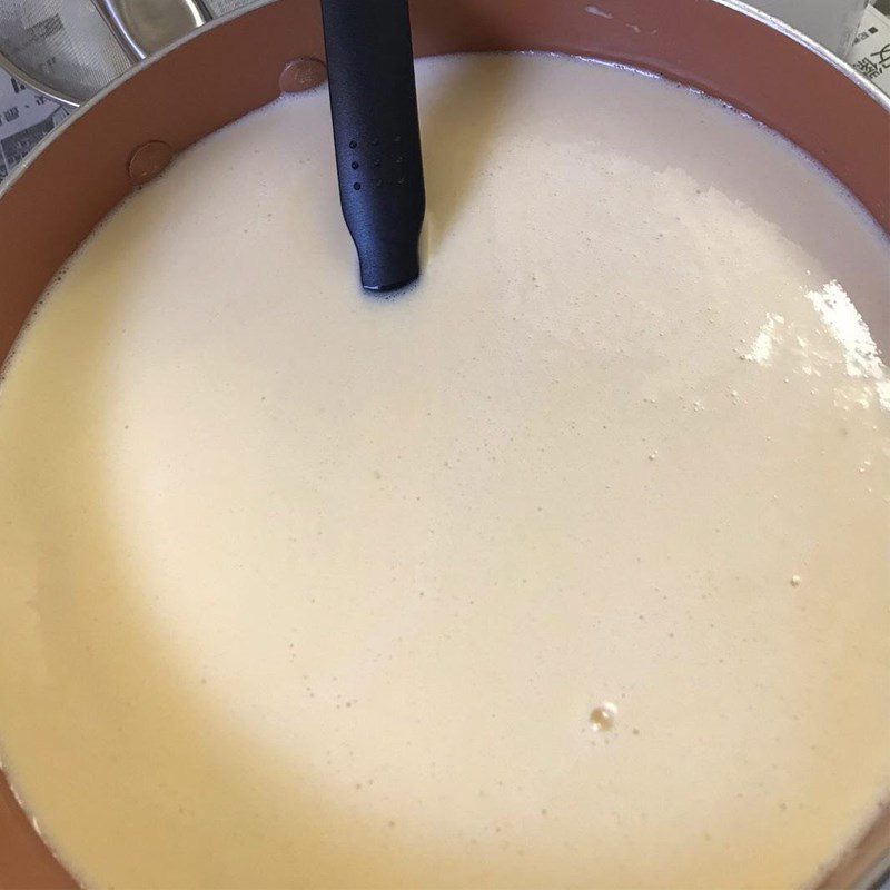 Step 2 Making flan Fresh milk flan whipping cream
