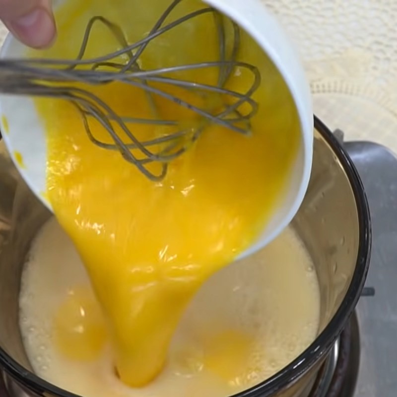 Step 3 Making flan Jelly coffee flan with multiple layers