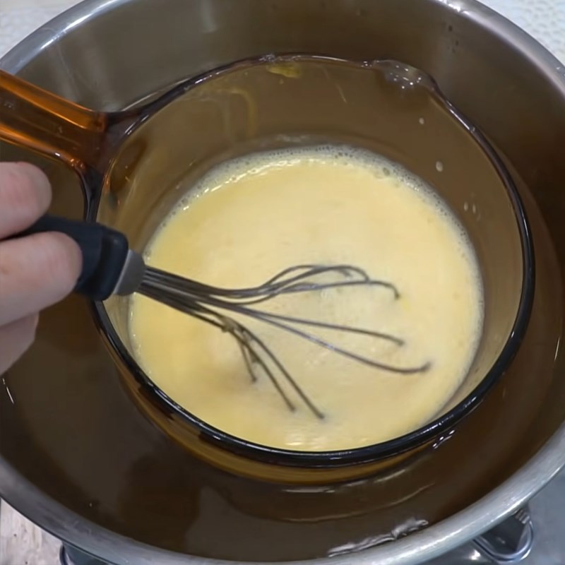 Step 3 Making flan Jelly coffee flan with multiple layers