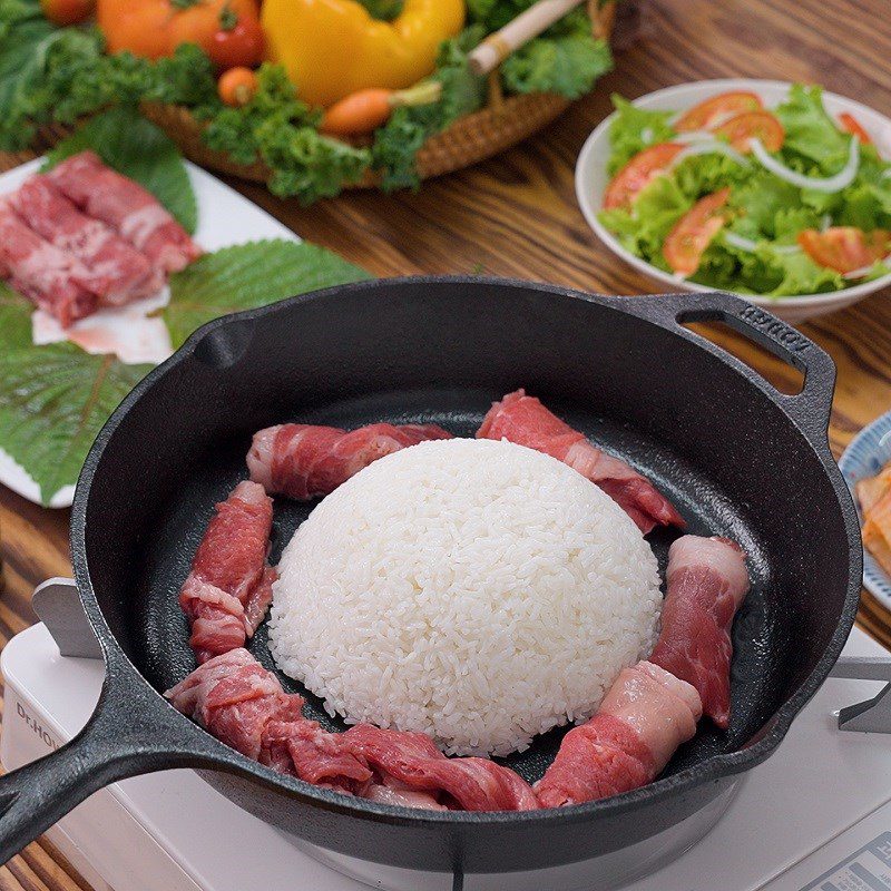 Step 2 Making sizzling beef rice Sizzling beef rice