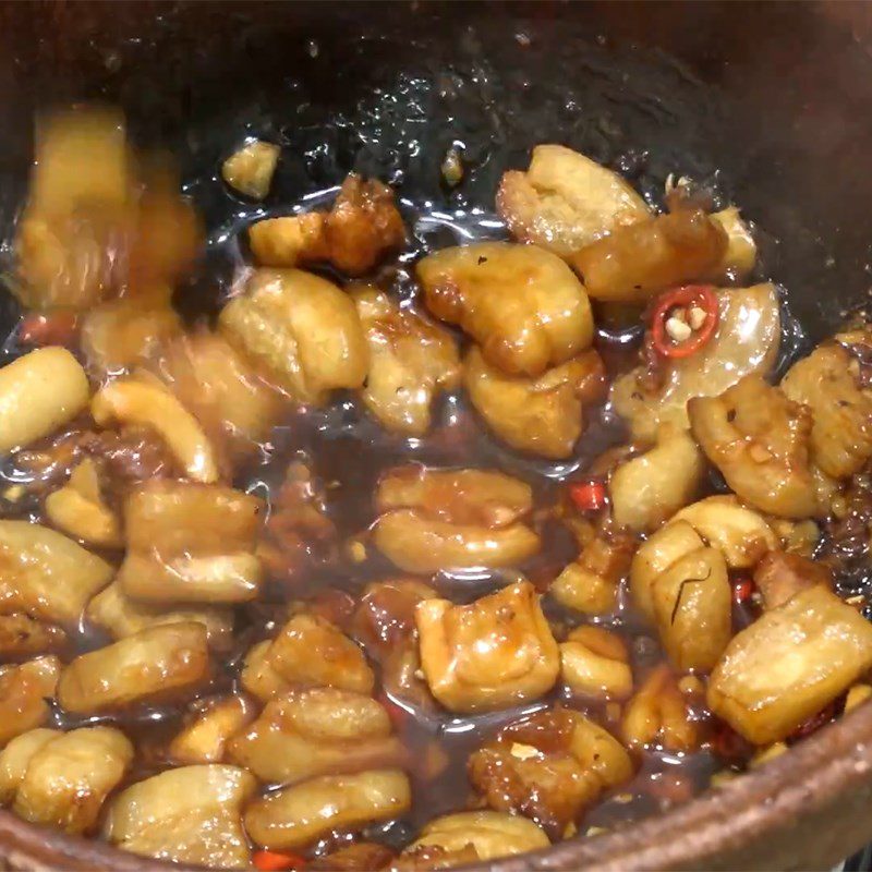 Step 3 Making kho quet crispy pork belly