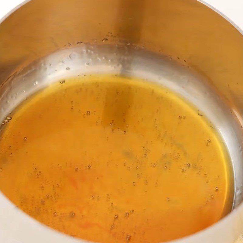 Step 4 Making the caramel layer for cacao pudding (with gelatin)