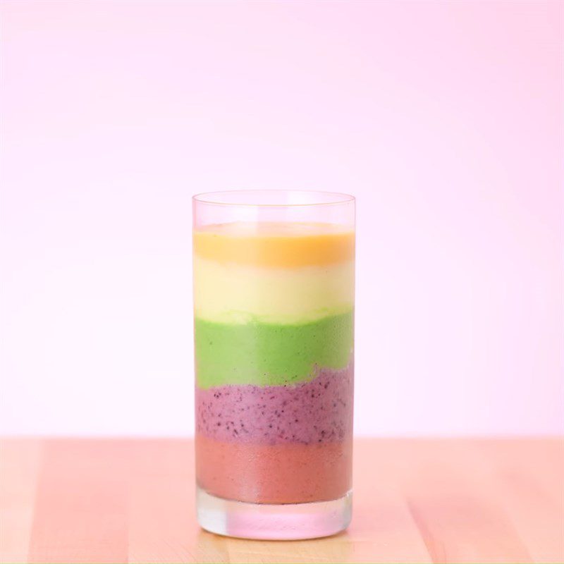 Step 5 Make the orange smoothie layer Rainbow yogurt smoothie