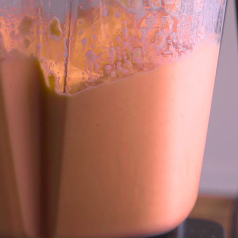 Step 4 Making the orange smoothie layer Rainbow smoothie