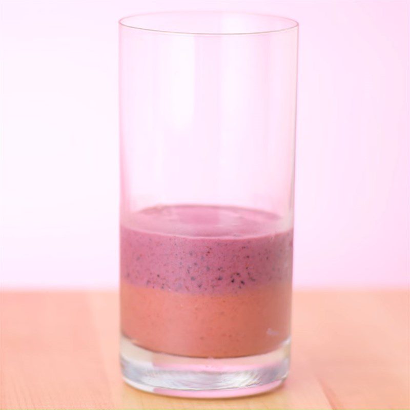 Step 2 Make the purple smoothie layer Rainbow yogurt smoothie