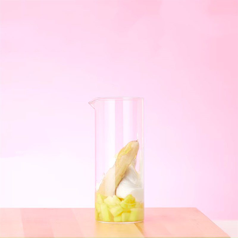 Step 4 Make the yellow smoothie layer Rainbow yogurt smoothie