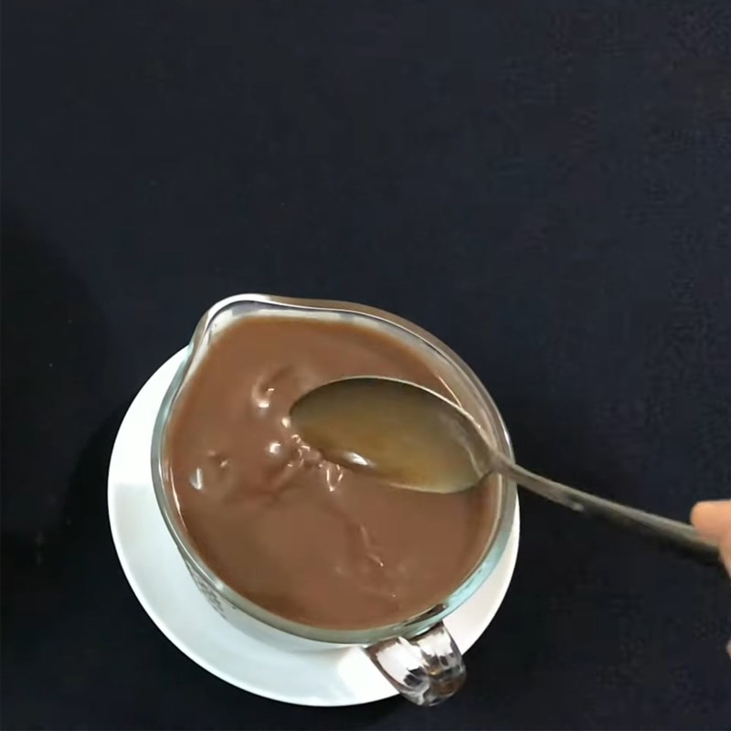 Step 6 Make cocoa jelly layer Flan jelly