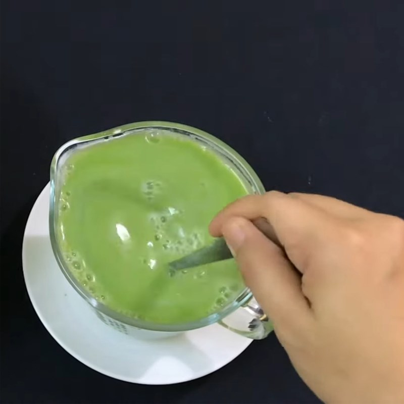 Step 5 Make pandan jelly layer Flan jelly