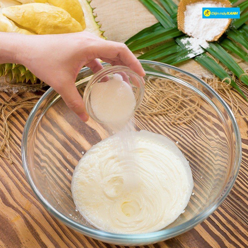 Step 1 Make the filling for durian cream mochi