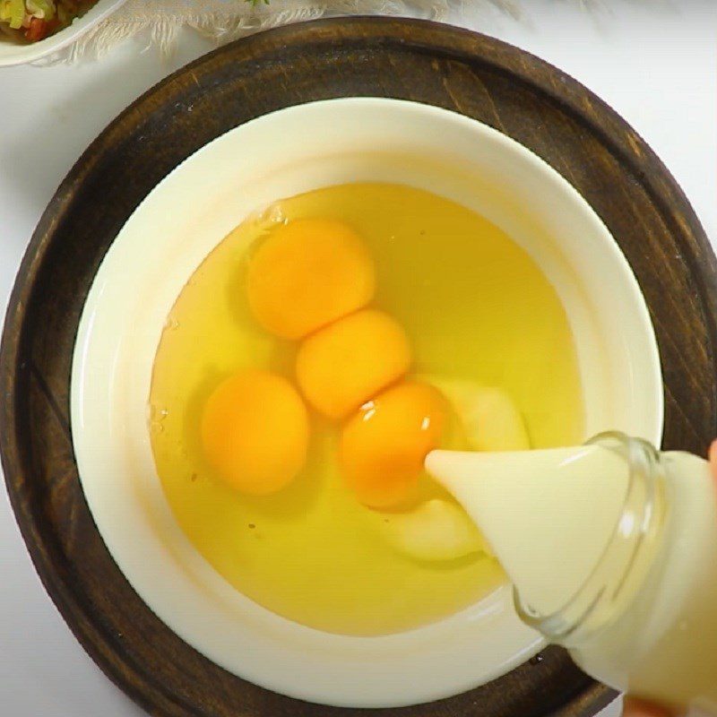 Step 2 Make the egg cream filling Savory Tart - Quiche Lorain