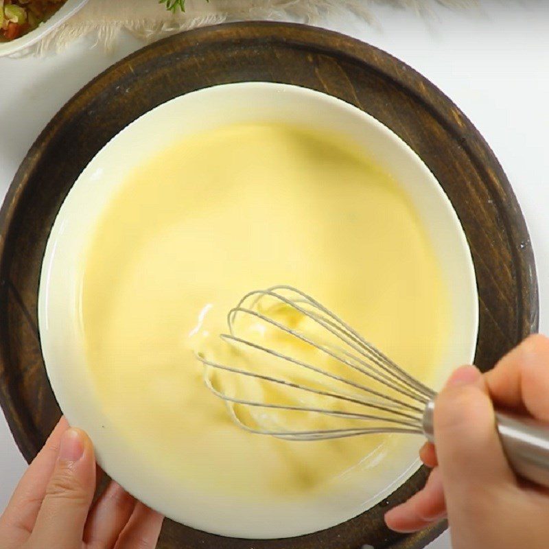 Step 2 Make the egg cream filling Savory Tart - Quiche Lorain