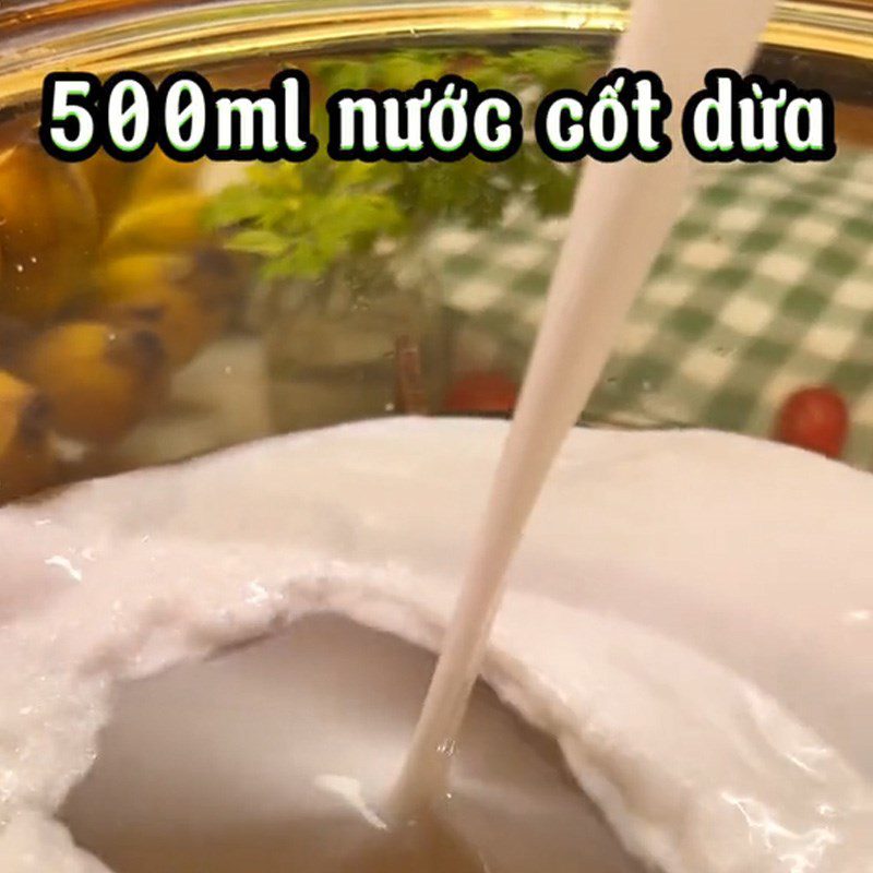 Step 2 Making the coconut milk Banana ice cream (Recipe shared from TikTok Cooking with TasteVN)