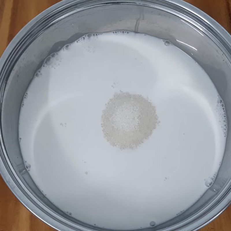 Step 4 Make coconut milk White bean pudding