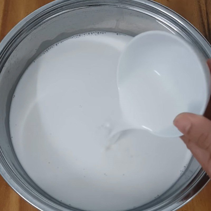 Step 4 Make coconut milk White bean pudding