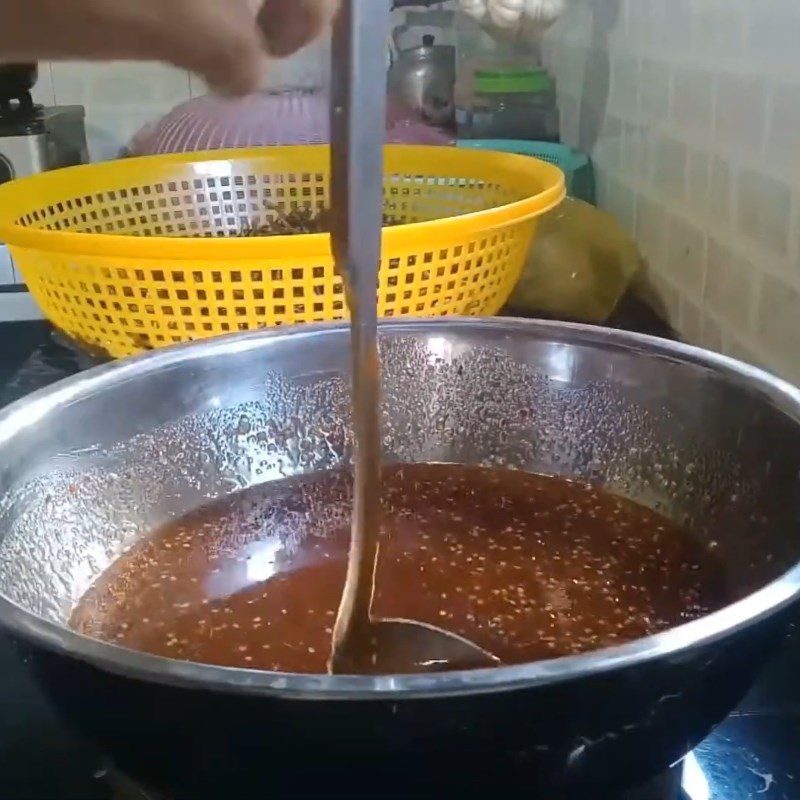 Step 2 Prepare the brine for pickling eggplant Hà Tiên Eggplant Pickle