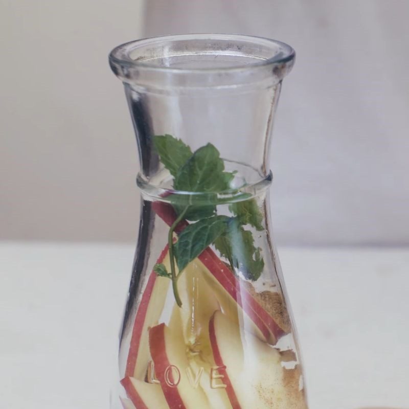 Step 2 Make apple cinnamon mint detox water Apple cinnamon mint detox water
