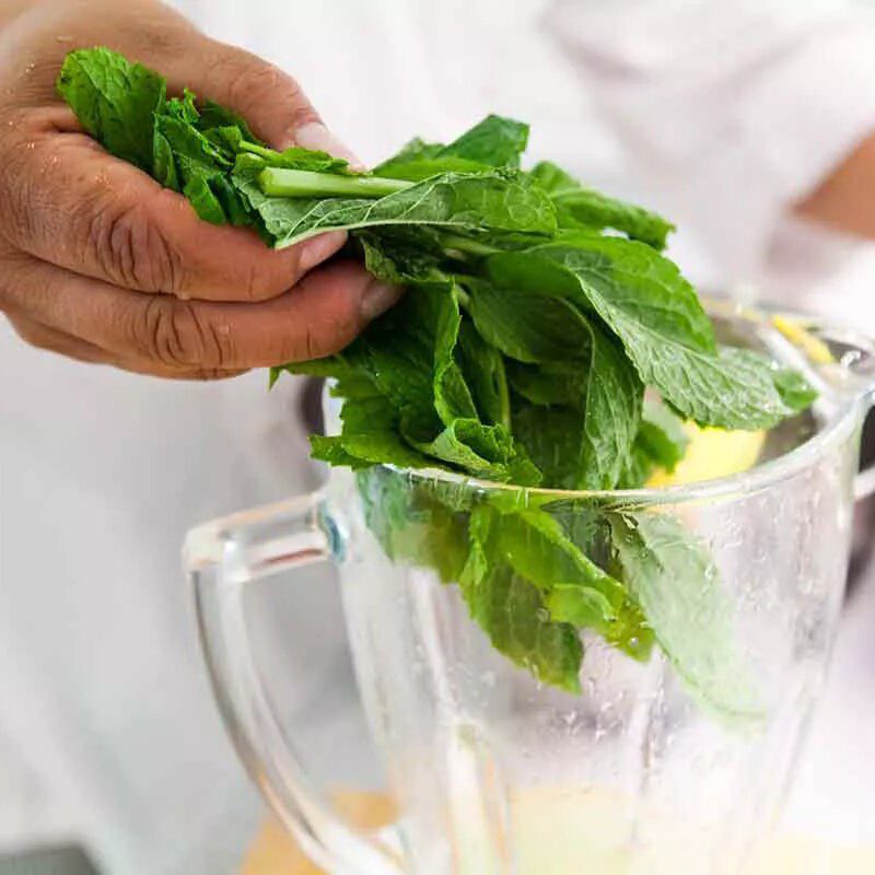 Step 2 Making juice Cucumber mint juice