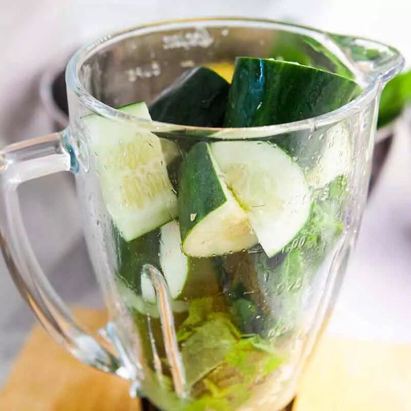 Step 2 Making juice Cucumber mint juice