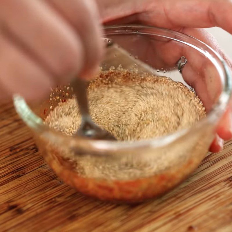 Step 5 Make salad dressing Grilled beef salad