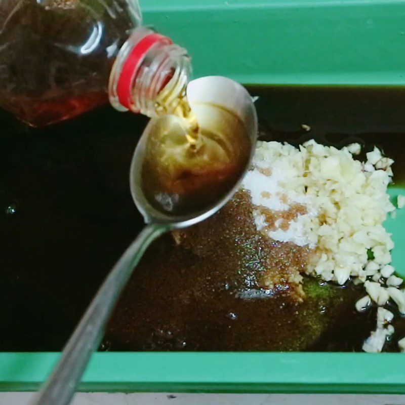 Step 2 Make dry marinating sauce Dried snakehead fish marinated with soy sauce
