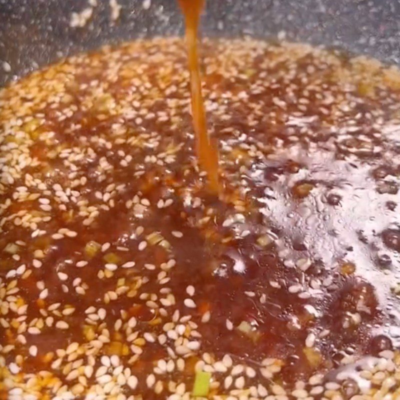 Step 5 Making the Sauce Steamed Tofu with Mushrooms (Recipe shared by Tiktok Vegetarian Kitchen XANH)