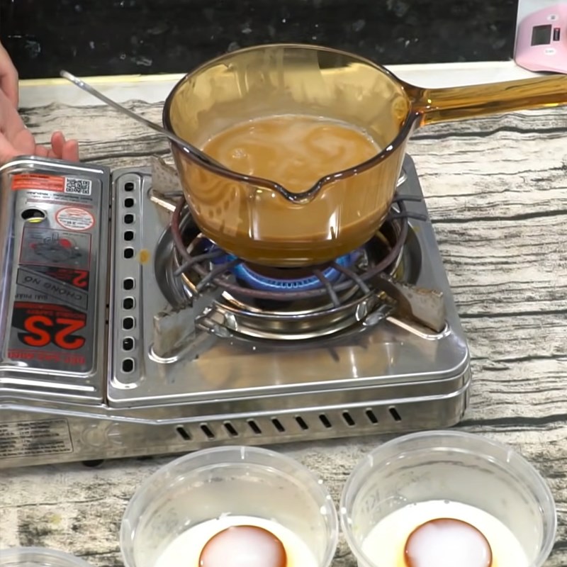 Step 6 Making flan jelly Layered coffee flan jelly